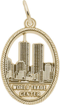10K or 14K Gold World Trade Center Charm by Rembrandt