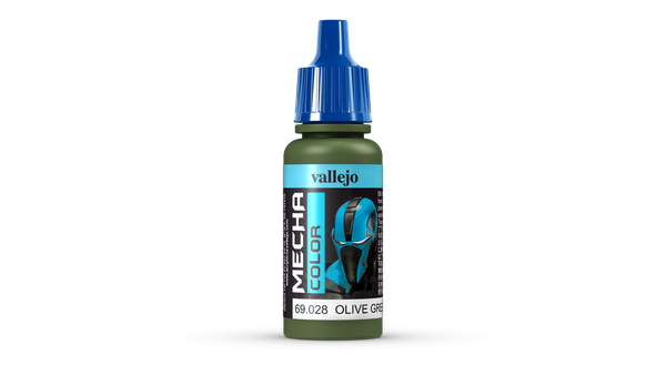 (474,71€/1L) Vallejo Mecha Color 028 Olive Green 17Ml Airbrushfarbe-image