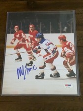 Mike Eruzione AUTOGRAPHED 8x10 PHOTO PSA Authenticated Pose 3