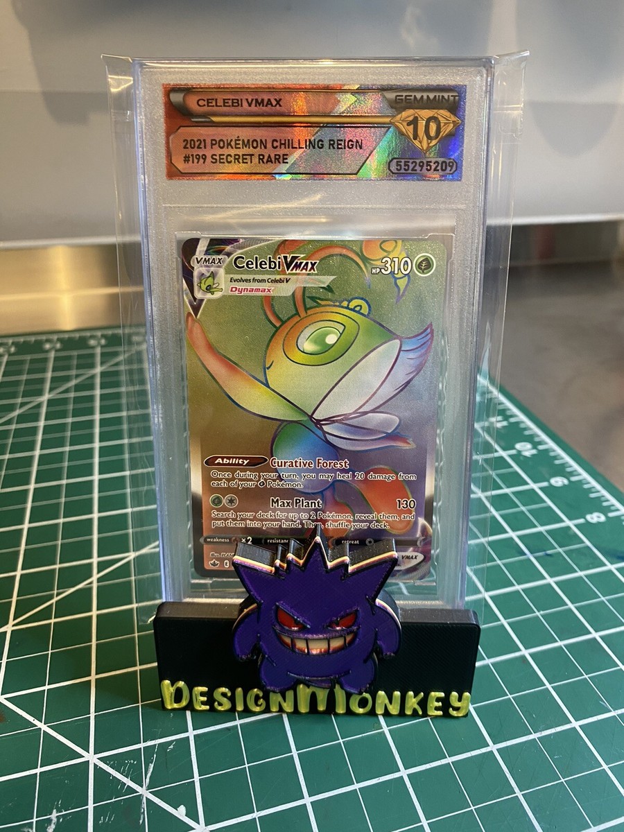 Celebi VMAX 199/198 Rare Rainbow Chilling Reign Full Art OSG 10