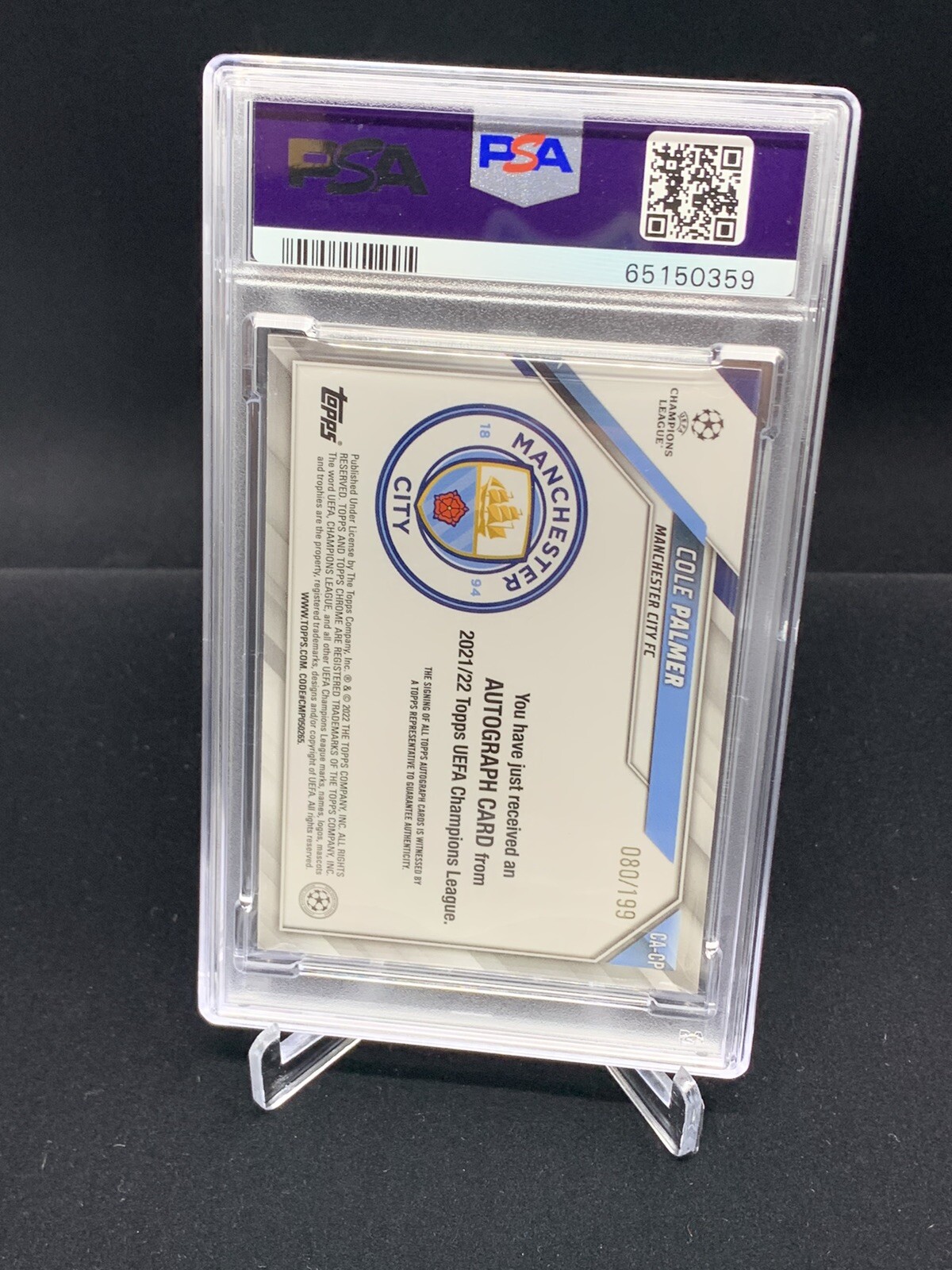 2021-22 Topps Chrome Cole Palmer RC Auto Aqua /199 PSA 9 Mint | eBay