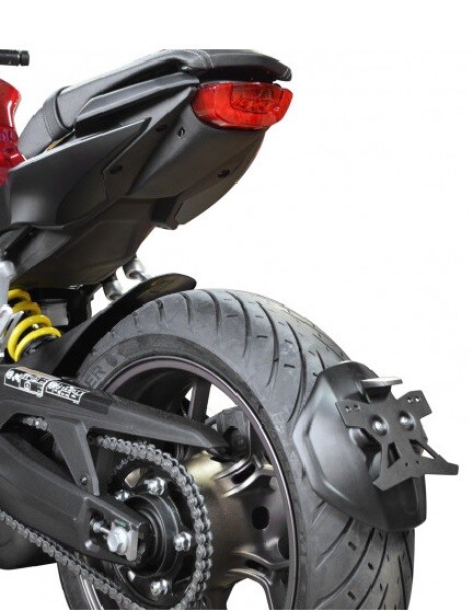 Support de plaque déporté Honda CBR650R en acier brossé avec lèche-roue premium 2021