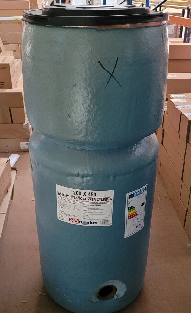 RM 1200 x 450 Copper Indirect Combination Hot Water Cylinder CCCB3112045FRA  | eBay
