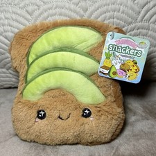 NUEVO CON ETIQUETAS Aplantables Snugglemi Snackers Aguacate Tostadas 6” Peluche Tamaño Mordida Amigos NUEVO