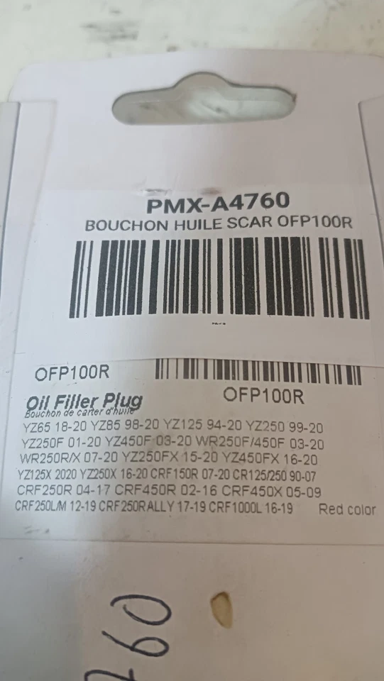 TAPA ACEITE CICATRIZ OFP100R HONDA 250 450 CRF YAMAHA 125 250 YZ YZF WRF WR-F WR F Foto 2 de 2