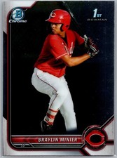 2022 Bowman Chrome Prospects 1st Bowman Braylin Minier #BCP-93 Cincinnati Reds