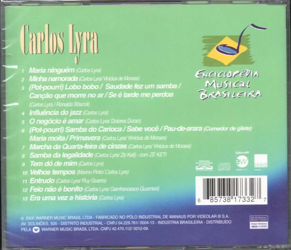 Carlos Lyra CD Enciclopédia Musical Brasileira Brand New Sealed Made In  Brazil