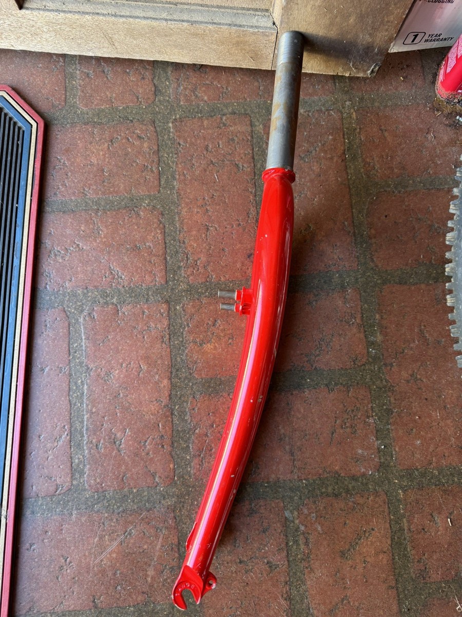 Tange Big Fork 26 MTB 1 1/8 Threaded Steerer Red Rigid Rim Brake