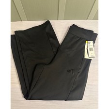 Adidas W Wide Leg Pant Black Athletic Trousers Womens Small NWT