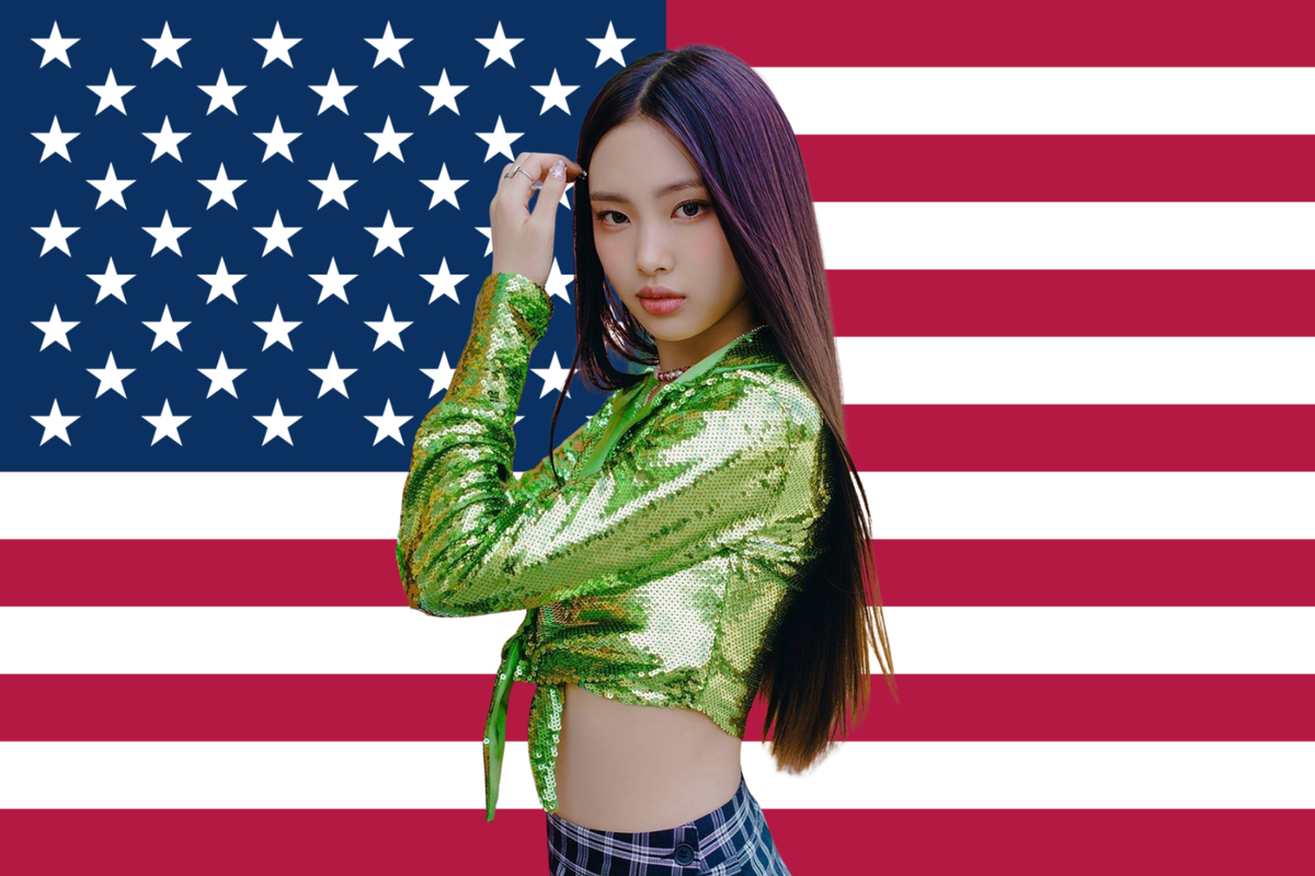 KPOP FLAG] NEWJEANS NJZ MEMBER AMERICAN FLAG FOR CONCERT FAN DECOR