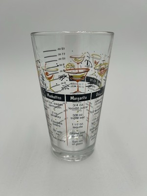 Libbey 16oz Pint Glass ''Mixed Drink / Cocktail Recipe Glass New Old Stock