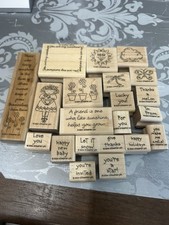 Stampin Up Stamps Lot Of 21 Friends, Love You, Smile, Your A Star, To From