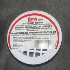 Oatey Company  3 Inch PVC Pipe Snap In Drain #43565