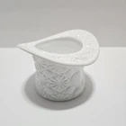 Vintage milk glass top hat Daisy & button Pattern 4.5"×3" Planner/ candy dish
