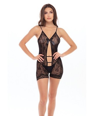 Bodysuit Black One Size One Piece Rene Rofe After Party Stretch