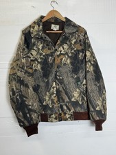 Vintage 90 s Mossy Oak Breakup Camo Quilted Bomber Jacket Men s Size L