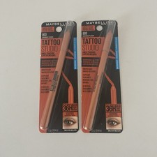 Lot Of 2 Maybelline Tattoo Studio Eyeliner Pencil - Orange Flash (#803) - Sealed