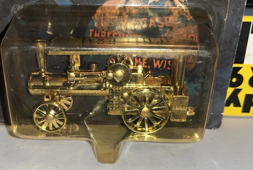 Scale Models Case Steam Engine With Canopy Gold Plated Case 1991 Trade Fair 1/64 - Image 2 of 4