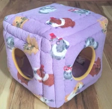 Handmade Guinea Pig/ Small Pet Fleece COZY CUBE Bedding With 2x Uhaul Insert!!!