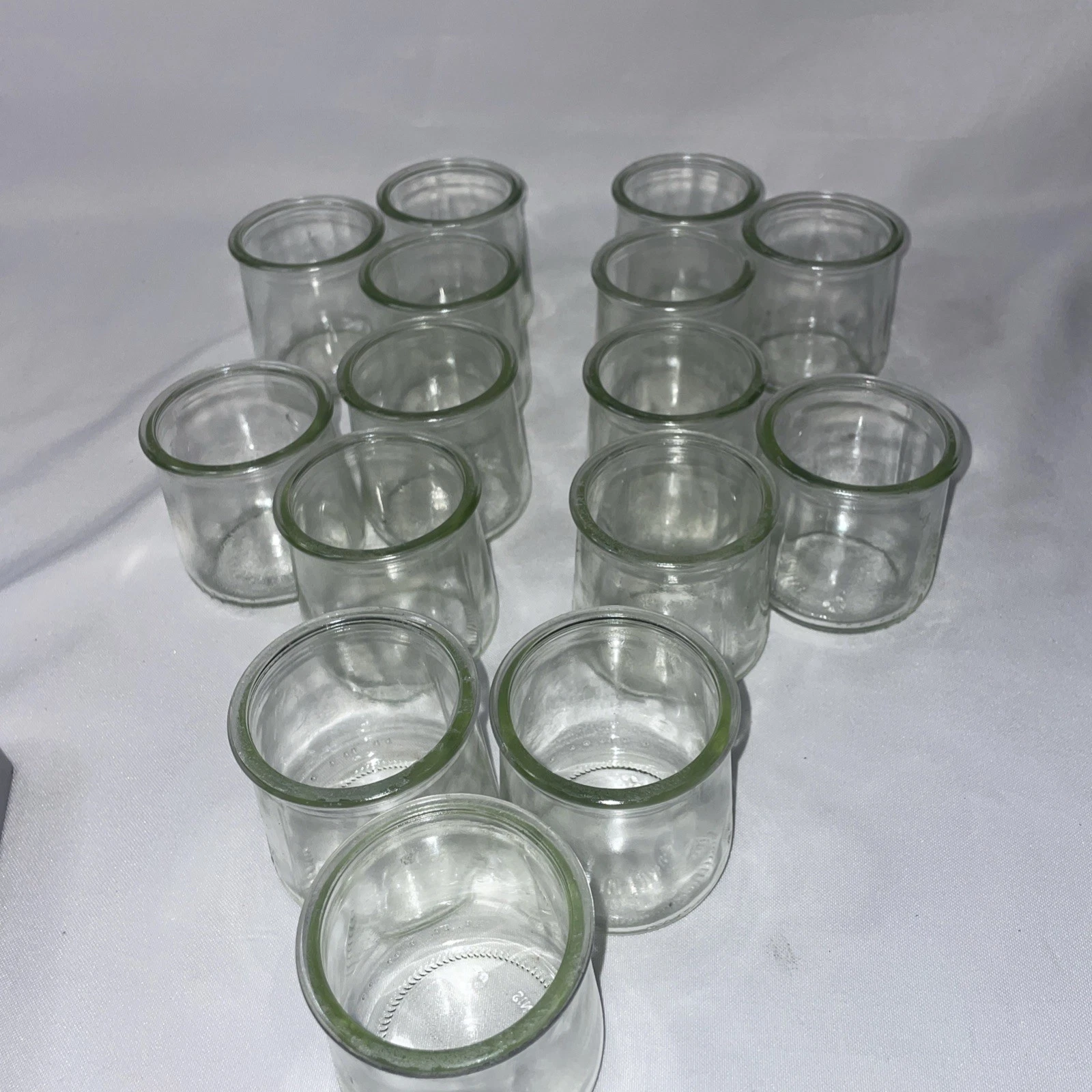 15 Oui Yogurt Jars 5oz. Glass DIY Crafts Candles Organization Storage Clean