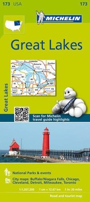 Michelin Great Lakes: Straßen- und Tourismuskarte 1:1.267.200 (MICHELI 1291840-2