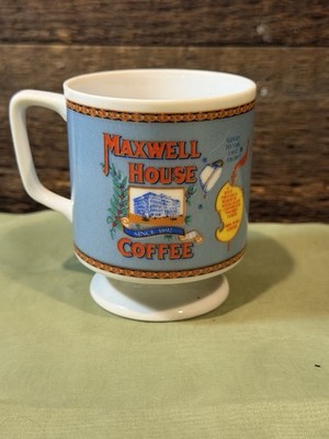 Maxwell House Coffee Mug Pedestal Footed 1970s Good To The Last Drop