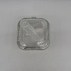 Vintage Federal Glass Clear Vegetable Small Fridge Container with Lid (Read)