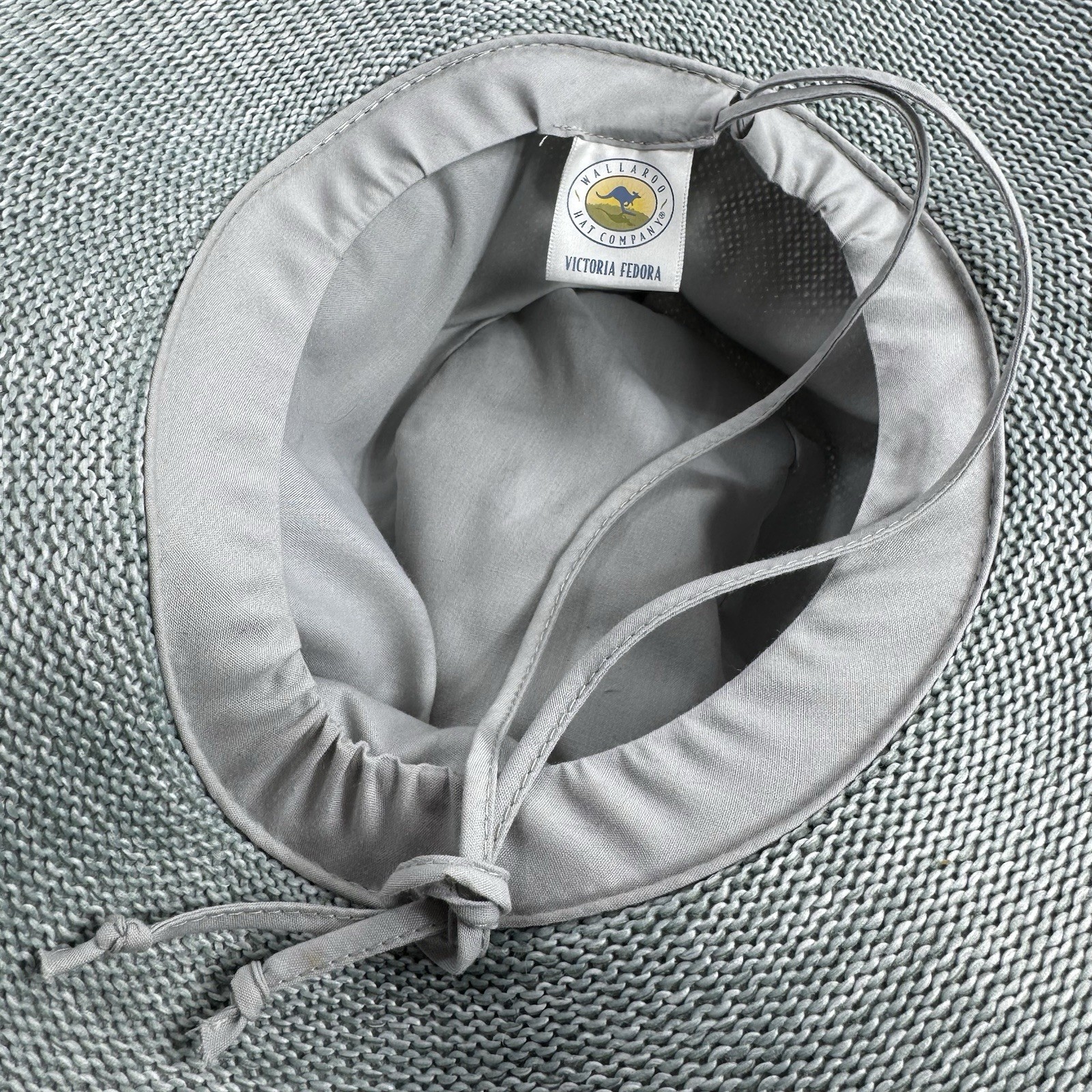 Wallaroo Vitoria Fedora Hat Adjustable Light Grey… - image 15