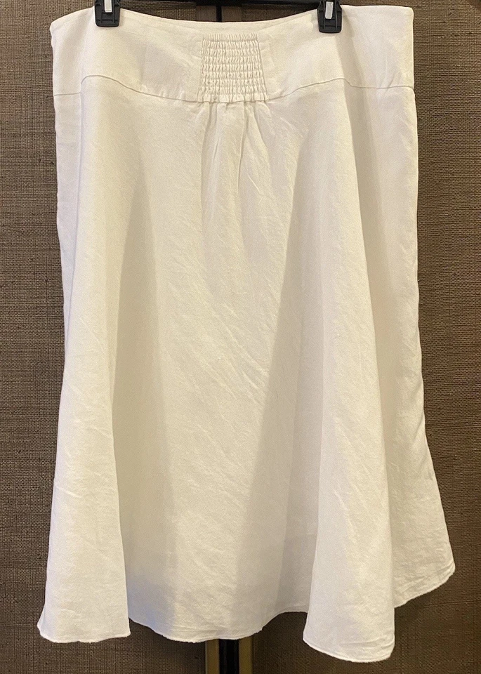 NIC + ZOE юбка женщин плюс размер 14 Вт льняной смеси Summer Fling трапециевидная бумага белый - Изображение 3 из 4