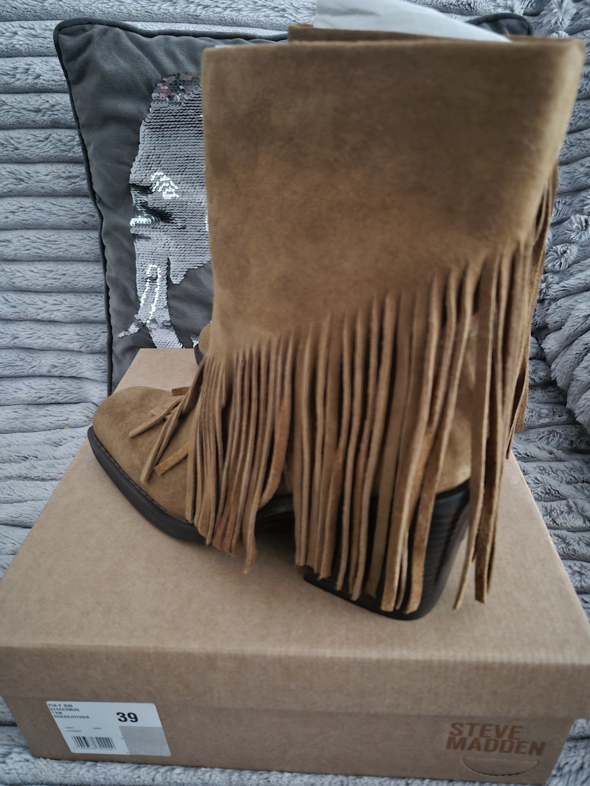 Steve madden Pia Fringe boots size 6 womens Rrp £220 image 3