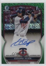 2023 Bowman Green Shimmer Refractor 33/99 Edouard Julien #CPA-EJ Rookie Auto RC