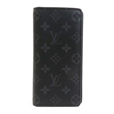 Auth LOUIS VUITTON Monogram Eclipse Brazza Bifold Long Wallet M61697 - 56762a