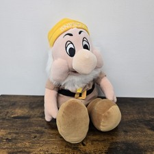 Disney Store Snow White Sneezy Dwarf 12" Bean Bag Plush Toy EUC