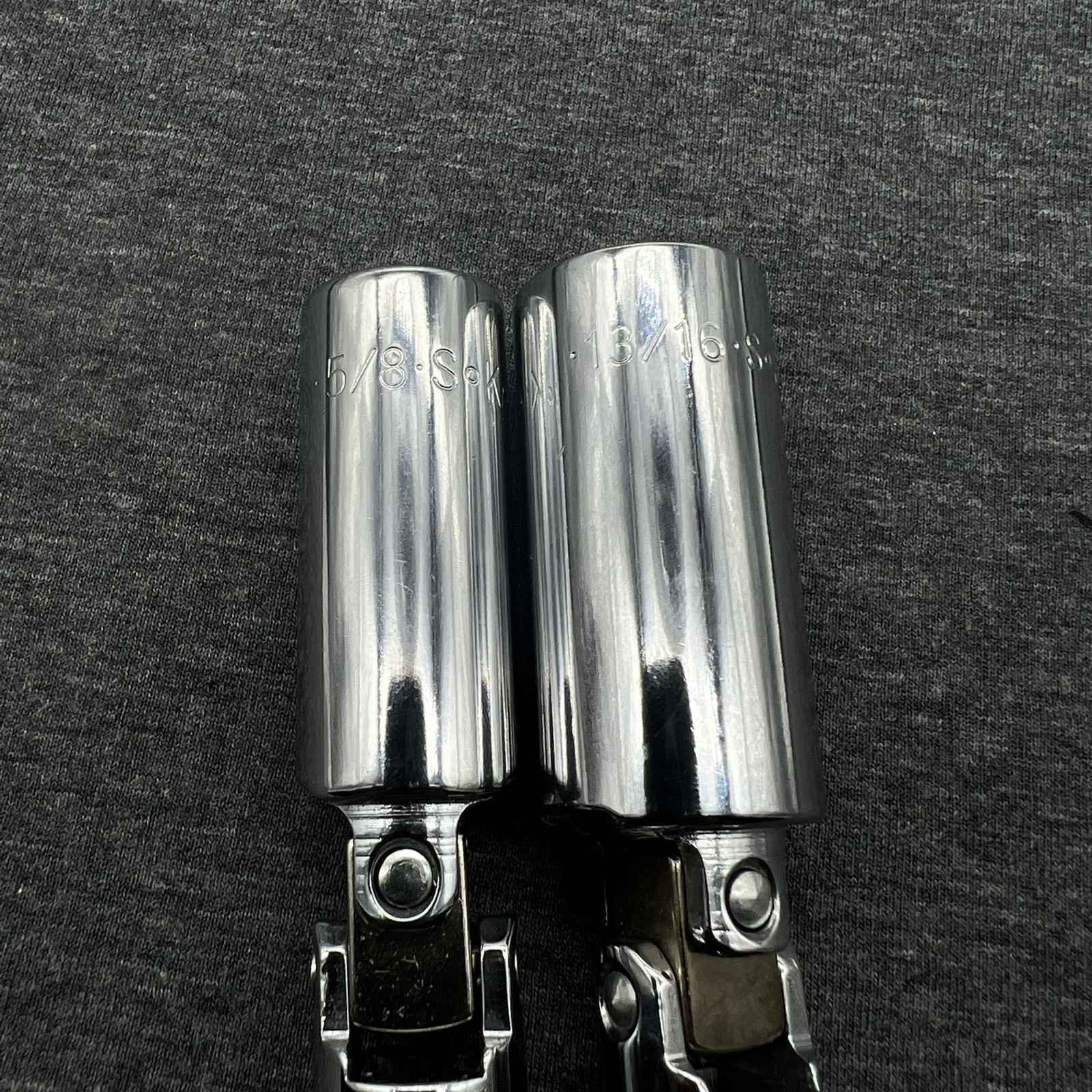 SK Tools USA 2pc Swivel Spark Plug Socket Set - 4480 (5/8") & 4490 (13/16")