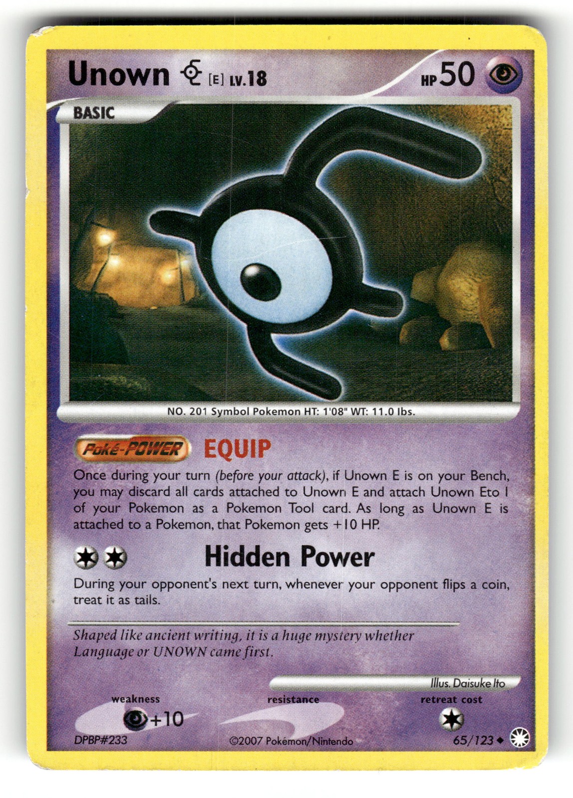 Pokemon: Mysterious Treasures Unown [E] #65/123 Uncommon,Regular .VO5