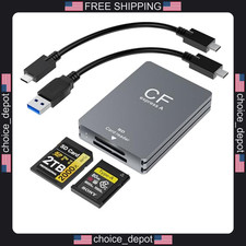 CFexpress Type B Card Reader Dual Slot USB-C 3.2 Gen 2 for SD UHS-II/UHS-I