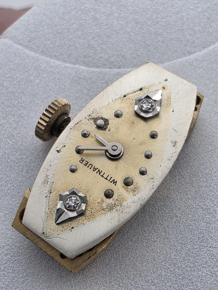 Винтажные механические часы Wittnauer с бриллиантами — ходовые — швейцарские - Изображение 3 из 4