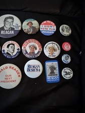 Ronald Reagan Governor And 1976 Presidential Election Campaign Buttons Set Of 13