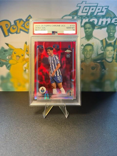 Deniz Gül RC Red 5/5 Topps Chrome 2024/25 PSA 10 Pop 1
