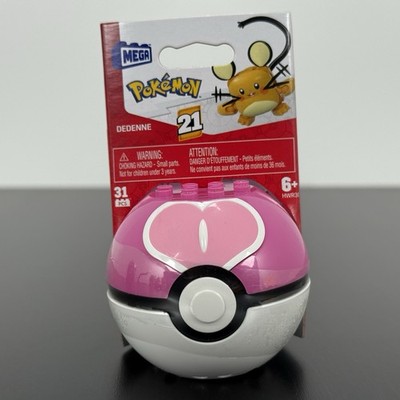 Mega Construx Pokemon Series 21 PokeBall (Dedenne) - NEW SEALED
