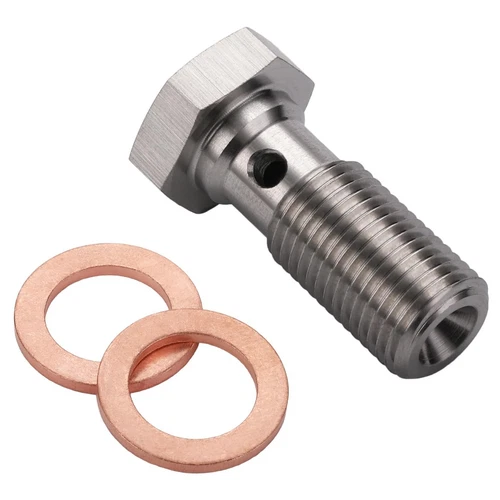 3AN 3/8 x 24 UNF Stainless Steel Single Banjo Bolt Brake Fitting Adapter 25mm