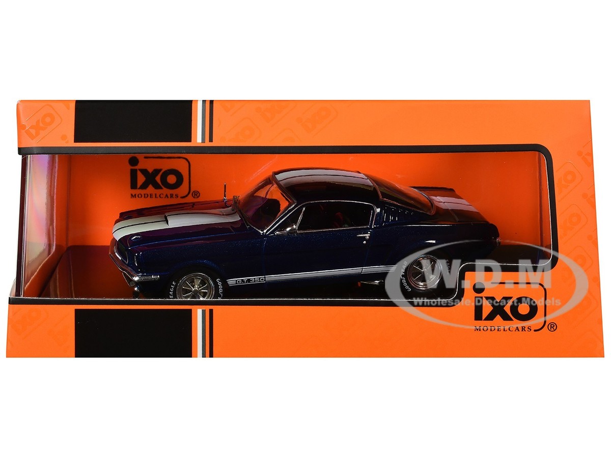 1965 SHELBY GT350 DARK BLUE 1/43 DIECAST MODEL CAR BY IXO