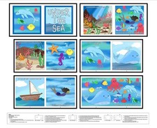 Blank Quilting - Little Library - 36" Under The Sea Soft Book Panel - Multi