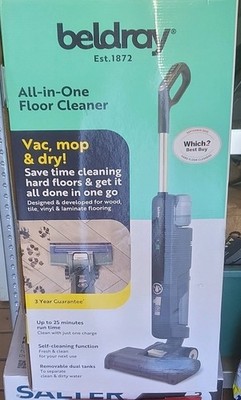 Beldray All-in-One Floor Cleaner kabellos Waschsauger grau Ladestation