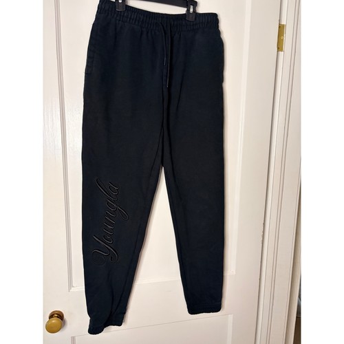 YoungLA 245 Script Logo Joggers Black Mens Medium YLA2510 Sweatpants ...