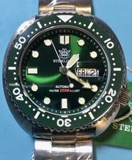 STEELDIVE GREEN TURTLE DIVER 45MM HULK SEIKO NH36 SAPPHIRE CERAMIC BEZEL LUME!!!