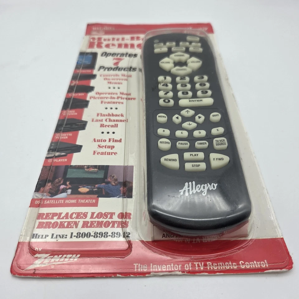 Genuine Allegro Zenith MBC4035 Remote Control For MBC4035 12421229 TVs Sealed  - Image 4 of 4