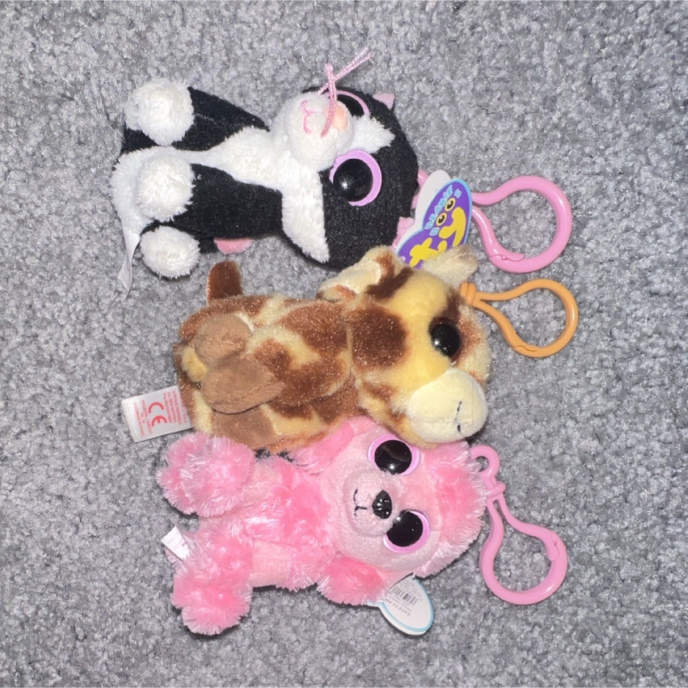 Ty Beanie Boos Princess Patches Cat Plush Keychain Lot Toy