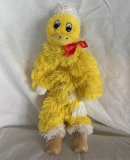 Marionette String Puppet Yellow Duck standing fuzzy yarn made in mexico