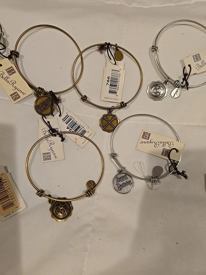 Lot Of 9 Bella Ryann Silver Color Bangle Bracelet- New with Tags - Image 2 of 4